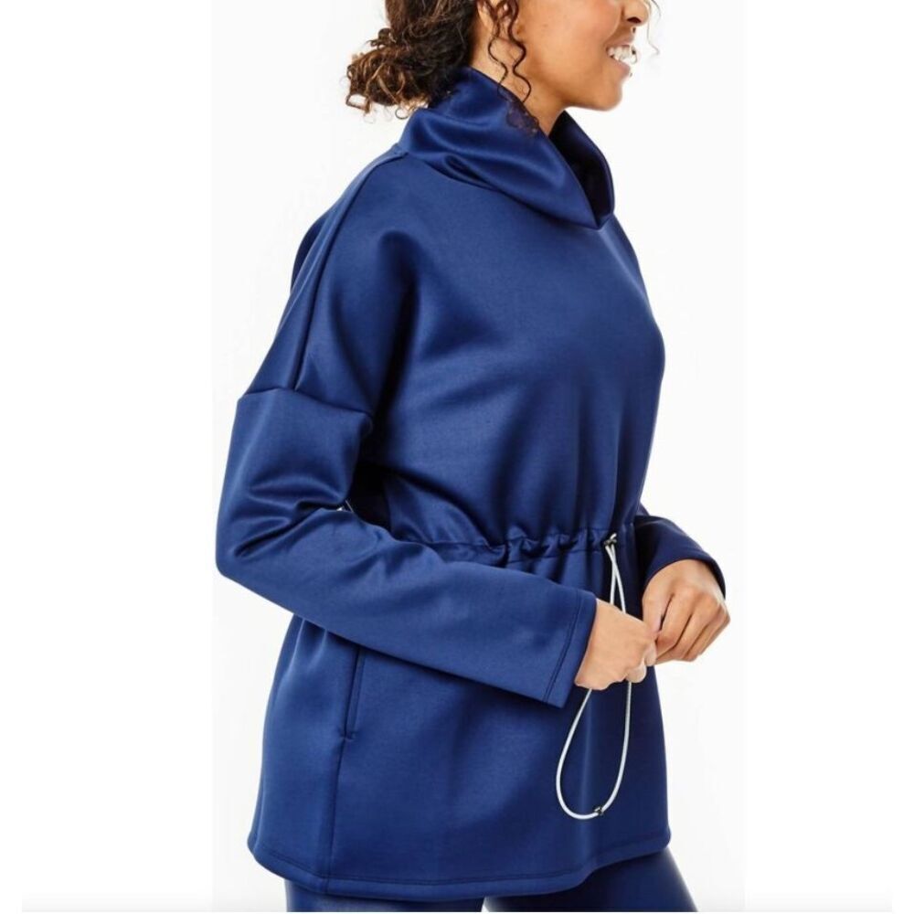 Addison Bay Womens Iverson‎ Pullover Drawstring Waist Sweatshirt Blue Small NWT
